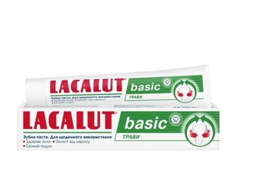 Зубна паста Lacalut Basic трави 75 мл (4016369961704) В00305373 фото