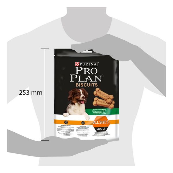 Сладость для взрослых собак Purina Pro Plan Biscuits печенье с ягненком и рисом 400 г (8711639251986) 000073294 фото