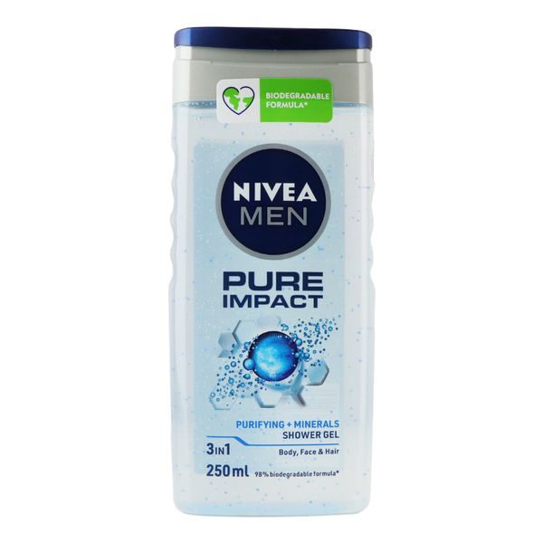 Гель для душа Nivea Men Заряд чистоты мужской с очистительными микрочастицами 250 мл (4005808765560) В00283751 фото