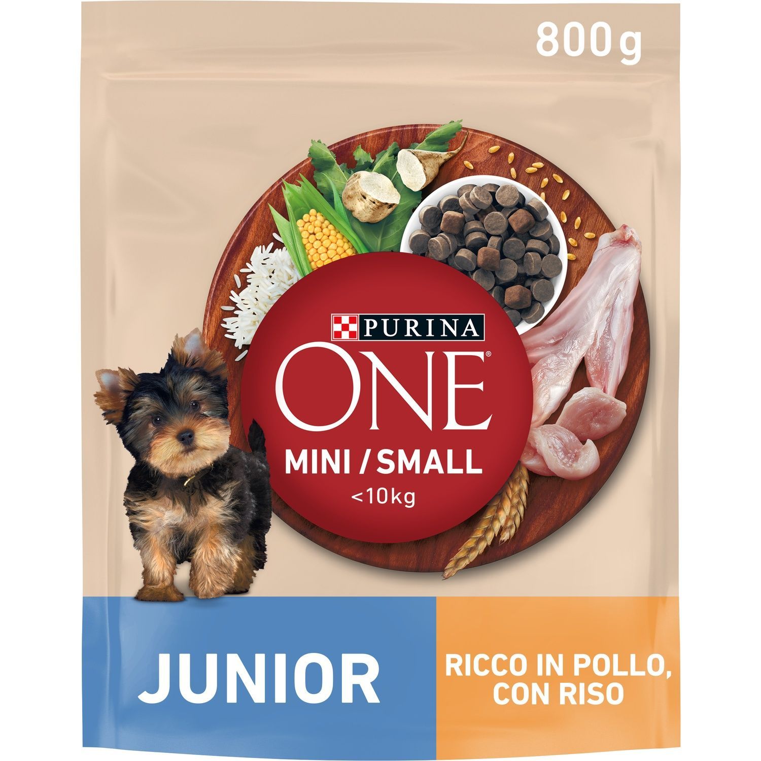 Сухой корм Purina One Mini/Small Junior для щенков мелких пород с курицей и рисом 800г.(7613035027022) 000076289 фото