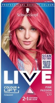 Краска для волос Schwarzkopf Live Colour + Lift осветительная тонирующая L77 Pink Passion (9000101657357) В00315362 фото