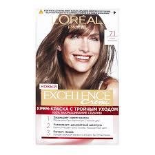 Стійка крем-фарба для волосся L'Oreal Paris Excellence Creme 7.1 - Русявий попелястий (3600523781201) 1640      фото