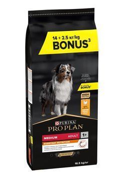 Сухой корм Purina Pro Plan Dog Medium Adult с курицей 14+2.5 кг. (7613035119000) 000082210 фото