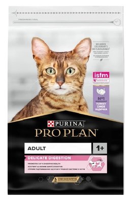 Сухий корм для котів Purina Pro Plan Delicate чутлива шкіра з індичкою 10 кг (7613033566509) 000077010 фото