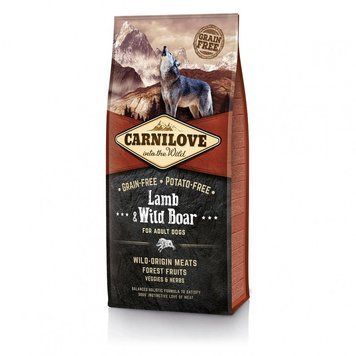 Корм сухой Carnilove Adult Lamb and Wild Boar для взрослых собак всех пород с ягнятиной и диким кабаном 12 кг (8595602508921) S1111145079 фото