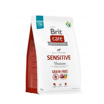 Корм сухой Brit Care Dog Grain-free Sensitive для собак с чувствительным пищеварением и пищевой непереносимостью беззерновой с олениной 3 кг (8595602559145) S1111173389 фото