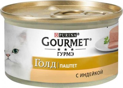 Вологий корм Purina Gourmet Паштет для котів з індичкою 85 гр (7613031380992) 000011768 фото