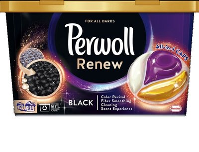 Капсули для прання Perwoll Renew Black для темних та чорних речей 21 шт (9000101573992) В00301750 фото