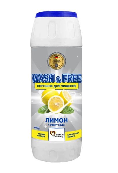 Засіб для чищення Wash&Free Лимон з ефектом соди 400 г (4262396141910) В00305916 фото