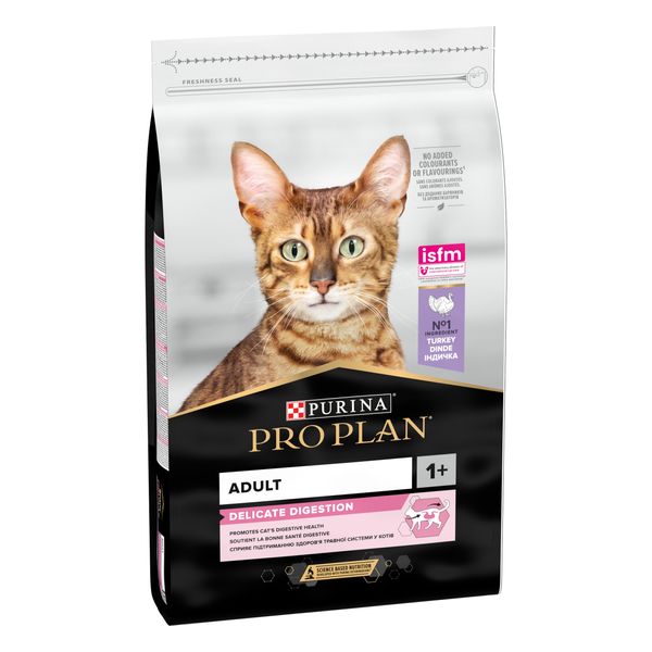 Сухий корм для котів Purina Pro Plan Delicate чутлива шкіра з індичкою 10 кг (7613033566509) 000077010 фото