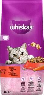 Сухий корм для котів Whiskas з яловичиною 14 кг (5900951014345) 000075876 фото