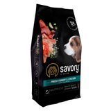 Корм сухой Savory Puppy rich in Fresh Turkey and Chicken для щенков всех пород со свежей индейкой и курицей 12 кг (4820232630303) S1111162972 фото
