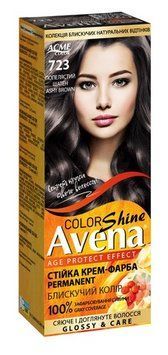 Стойкая крем-краска для волос Avena Shine Color №723 Пепельный шатен 133 мл (4823115502605) AD103 фото