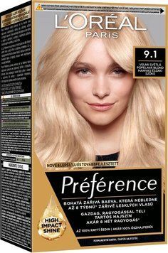 Стійка фарба для волосся L'Oreal Paris Preference 9.1 - Дуже світло-русявий попелястий (3600523913442) В00315472 фото