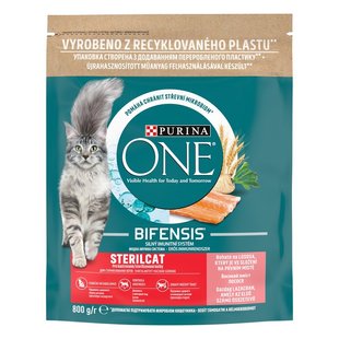 Сухий корм для кішок Purina One Steril Cat Salmon & Wheat 800 г.(7613032756659) 000076324 фото