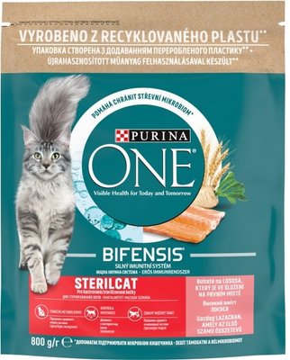 Сухой корм для кошек Purina One Steril Cat Salmon & Wheat 800 г.(7613032756659) 000076324 фото