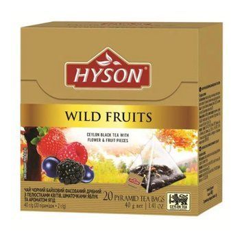 Чай черный Hyson Wild Fruit с лепестками цветов, яблоком и ароматом ягод 2 г &times; 20 пак.(4792095007764) 000089136 фото