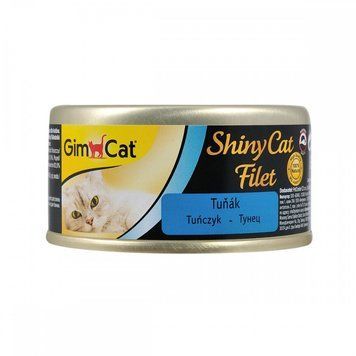 Корм влажный GimCat Shiny Cat Filet для кошек с тунцем 70 г (4002064413815) S1111148272 фото