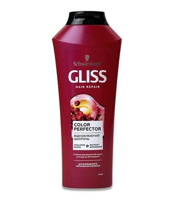Шампунь Gliss Kur Color Perfector для фарбованого та вибіленого волосся, 400 мл (9000100549691) В00286321 фото