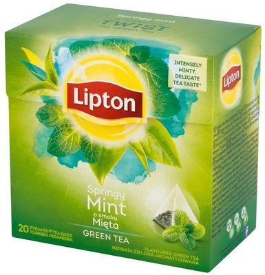 Чай зелений Lipton intense mint 20 шт (8718114889467) 000074341 фото