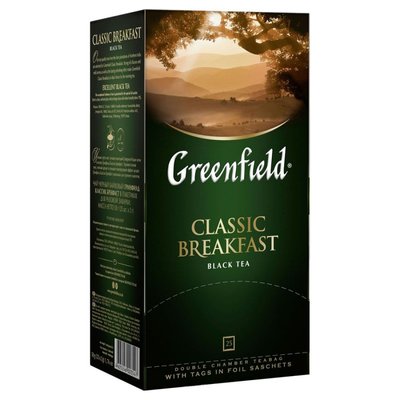 Чай Greenfield Classic Breakfast пакетований 25 х 2 г (4823096801285) 000025314 фото