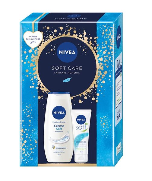 Набір для жінок NIVEA Soft Care 2024 Гель-догляд для душу 250 мл + Зволожуючий крем 75 мл. (4006000120041) В00320993 фото