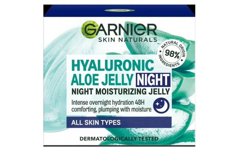 Увлажняющий ночной гиалуроновый алоэ-гель Garnier Skin Naturals для лица 50 мл (3600542456647) В00307788 фото