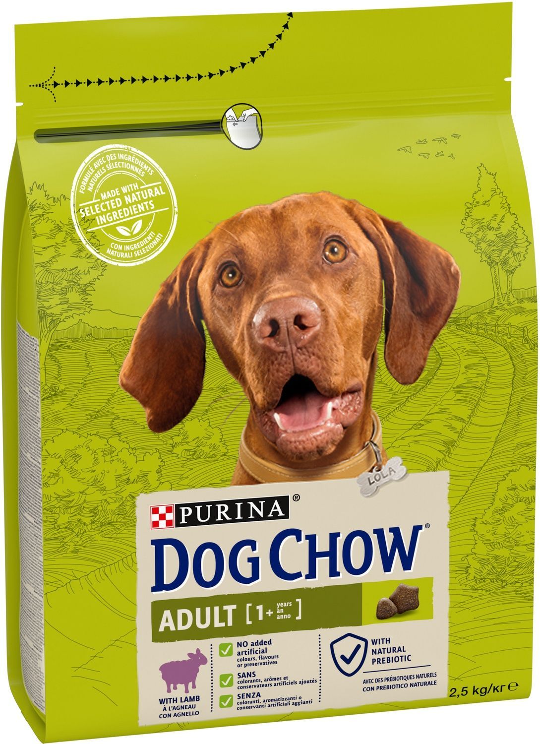Сухой корм Dog Chow Adult для взрослых собак с ягненком 2.5 кг (7613034485946) 000074257 фото
