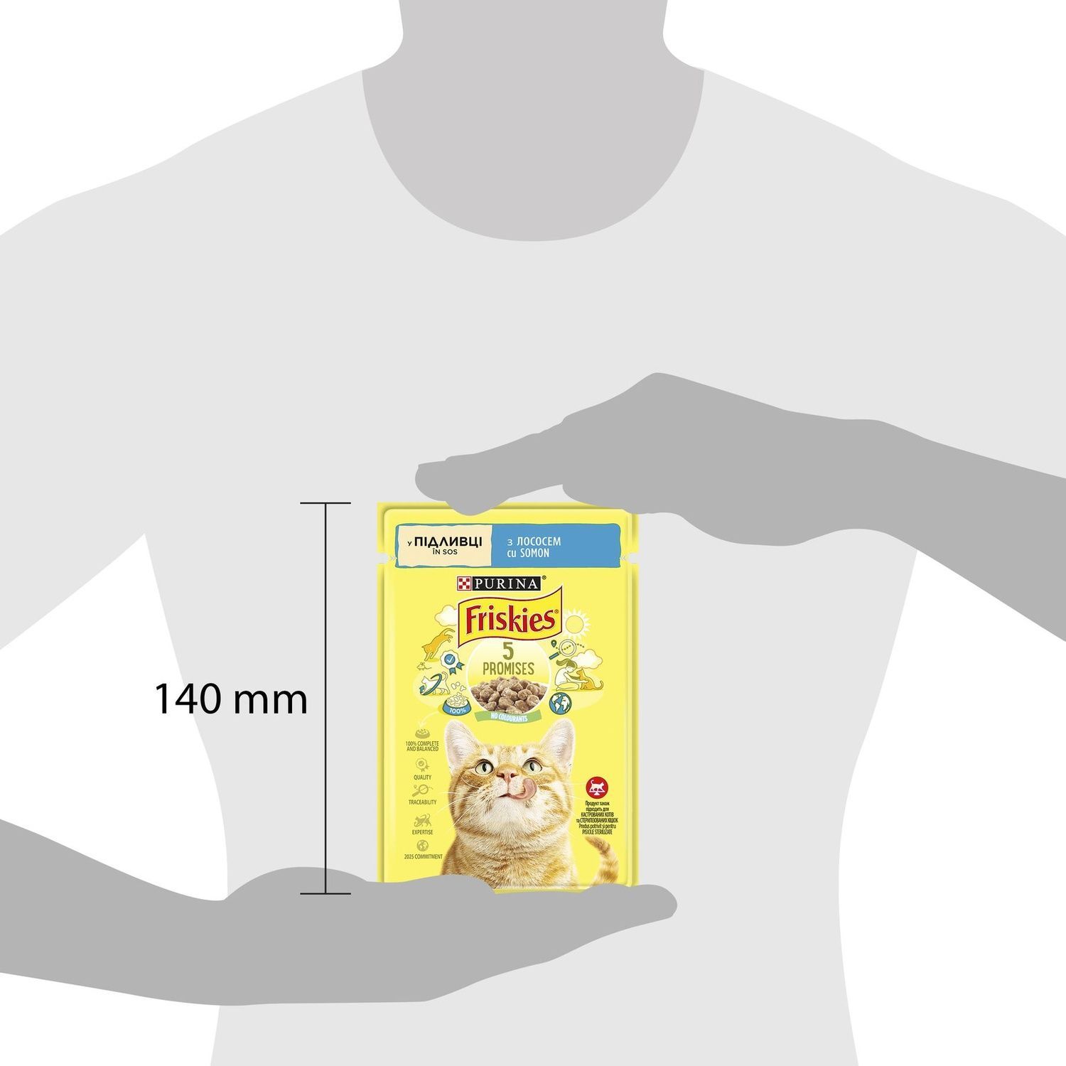 Влажный корм Purina Friskies для кошек кусочки в подливе с лососем 85 грамм (7613036962230) 000079718 фото