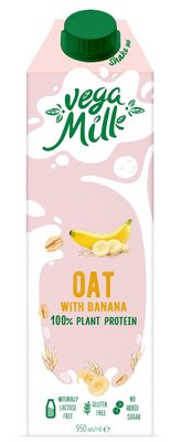 Напій Vega Milk вівсяний з бананом 950 мл (4820192262118) 000062214 фото