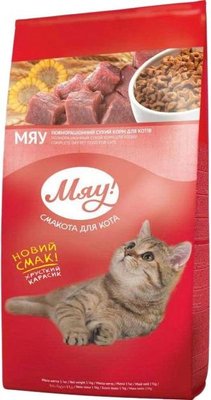 Сухий повнораціонний корм для дорослих котів Мяу! з карасем 11 кг (4820215365246) 000064797 фото