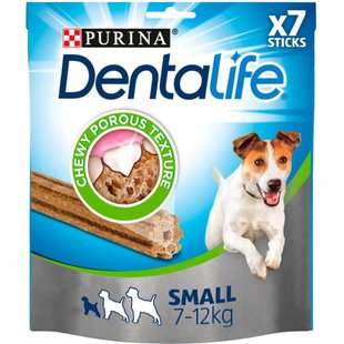 Лакомство для взрослых собак мелких пород DentaLife Small для поддержания здоровья полости рта 115 г (7613035379817) 000076538 фото