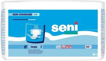 Підгузки для дорослих Seni Standard Air Large 30 шт. (5900516693596) В00189551 фото