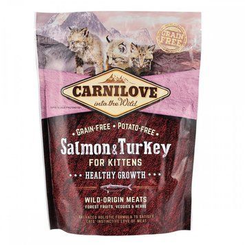 Корм сухий Carnilove Cat Kitten для кошенят з лососем та індичкою 400 г (8595602512232) S1111145070 фото