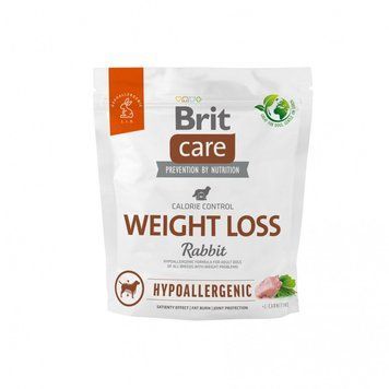 Корм сухой Brit Care Dog Hypoallergenic Weight Loss для собак с лишним весом гипоаллергенный с кроликом 1 кг (8595602559183) S1111173369 фото