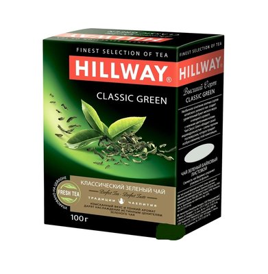 Чай зелений листовий Hillway Класик Грін 100 г (1888630099083) 000078705 фото