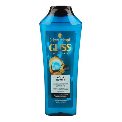 Шампунь Gliss Kur Aqua Revive для сухих и нормальных волос, 400 мл (9000101659214) В00292134 фото