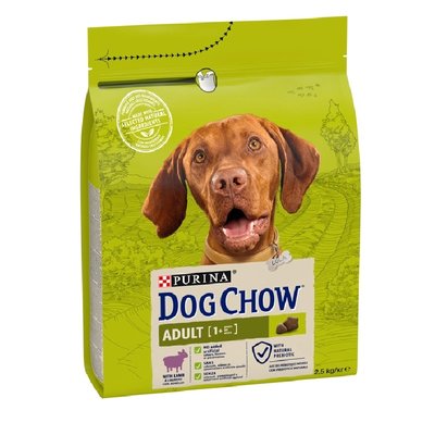 Сухой корм Dog Chow Adult для взрослых собак с ягненком 2.5 кг (7613034485946) 000074257 фото
