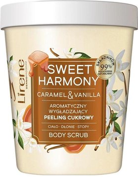 Цукровий скраб Lirene Sweet Harmony Caramel & Vanilla ароматичний розгладжувальний 200 г (5900717832015) 000077416 фото