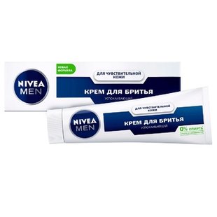 Крем для гоління Nivea Men для чутливої шкіри з екстрактом ромашки і вітаміном Е 100 мл (4005808588671) В00283488 фото