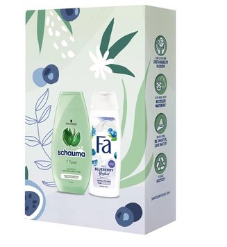 Набор Herbal & Blueberry Шампунь Schauma 7 трав 250 мл + Крем-гель для душа Fa Yoghurt Аромат Черника 250 мл (9000101731262) В00308161 фото