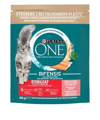Сухий корм для котів Purina One Steril Cat Salmon & Wheat 800 г.(7613035467927) 000072003 фото