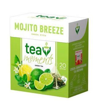 Чай зелений Tea Moments Mojito Breeze 1.7 г х 20 шт. (4823118600339) 000084332 фото