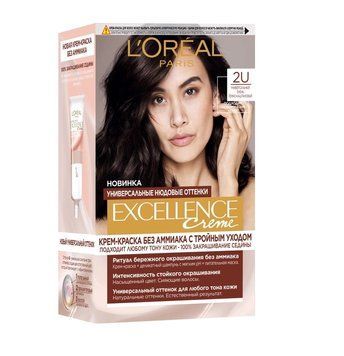 Фарба для волосся L'Oreal Paris Excellence Cr&egrave;me Universal Nudes 2U Універсальний дуже темно-каштановий 192 мл (3600523998661) В00294702 фото