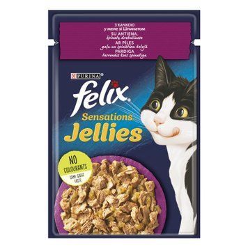 Вологий корм Felix Fantastic для котів Качка Шпинат в желе 85г (7613039831281) 000071632 фото