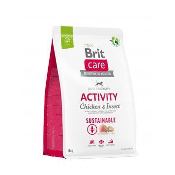 Корм сухой Brit Care Dog Sustainable Activity для взрослых собак с повышенной активностью с курицей и насекомыми 3 кг (8595602559237) S1111173355 фото