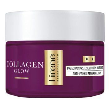 Крем для обличчя Lirene Collagen Glow Anti-Wrinkle Repairing Cream Відновлювальний Проти зморшок 70+ 50 мл (5900717077584) В00309751 фото