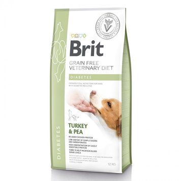 Корм сухой Brit Grain VetDiet Dog Diabetes для собак с сахарным диабетом с индейкой и горохом 12 кг (8595602528097) S1111151943 фото