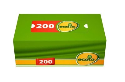 Косметичні серветки ECOLO 2 Шари 200 листів (4820023748576) В00283617 фото
