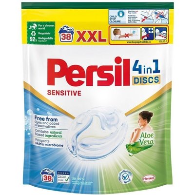Капсули для прання Persil диски Сенсітів 38 шт (9000101565287) В00302144 фото